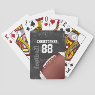 Baraja De Cartas Fútbol americano personalizado de la pizarra