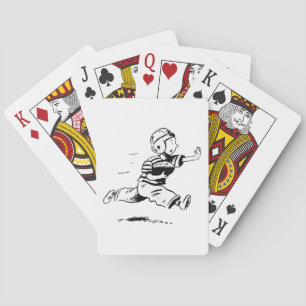 Baraja De Cartas Fútbol Americano Vintage Niño Corriendo Atrás