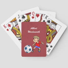 Baraja De Cartas Fútbol - Imagen del jugador y balón - Personalizar