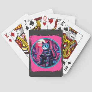 Baraja De Cartas Futurista Feline Tech