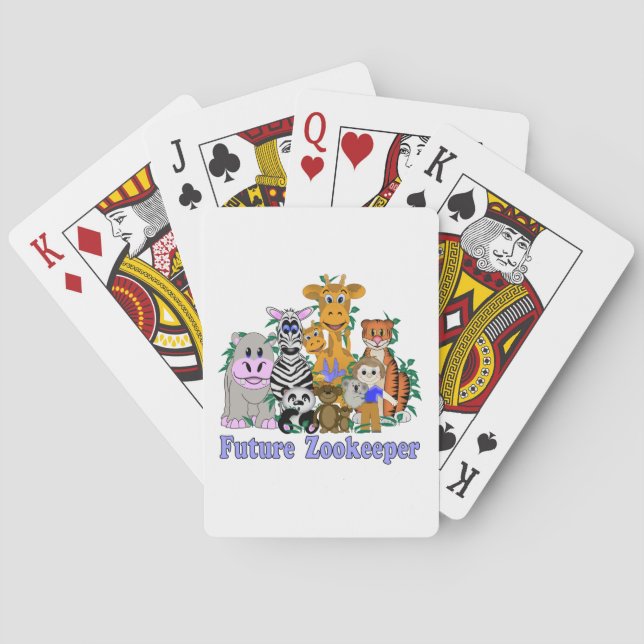Baraja De Cartas Futuro Cuidador de Zoológico (Reverso)