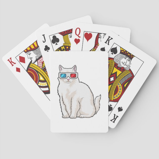 Baraja De Cartas Gafas de gato (Reverso)