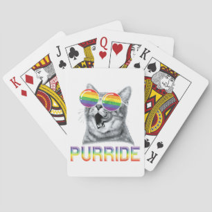 Baraja De Cartas Gafas de sol arcoíris Orgullo Gay Gato Divertido L