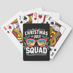 Baraja De Cartas Gafas de sol de Navidad en julio Squad Verano Play