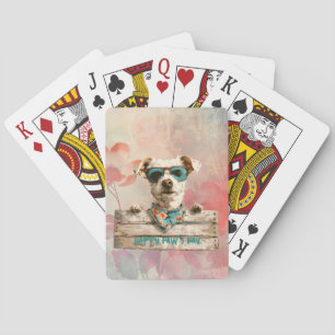 Baraja De Cartas Gafas de sol de perro de Guay Feliz Día de la Paw