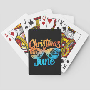 Baraja De Cartas Gafas de sol Navidad en Junio divertidas vacacione