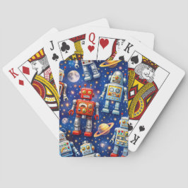 Baraja De Cartas Galactic robot exploration, cosmic art