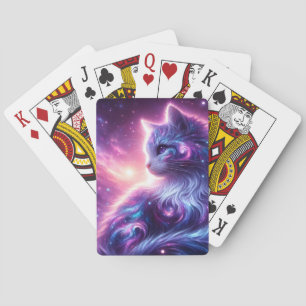 Baraja De Cartas Galaxia Cósmica Felina Mística Celestial