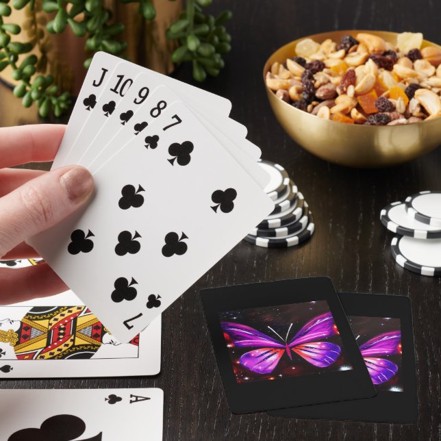 Baraja De Cartas Galaxia de Mariposa Celestial Jugando Póquer (In Situ)