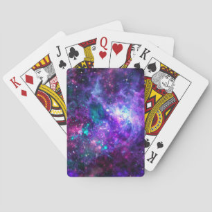 Baraja De Cartas Galaxia Espacial Púrpura Espacio Cósmico Teal Rosa