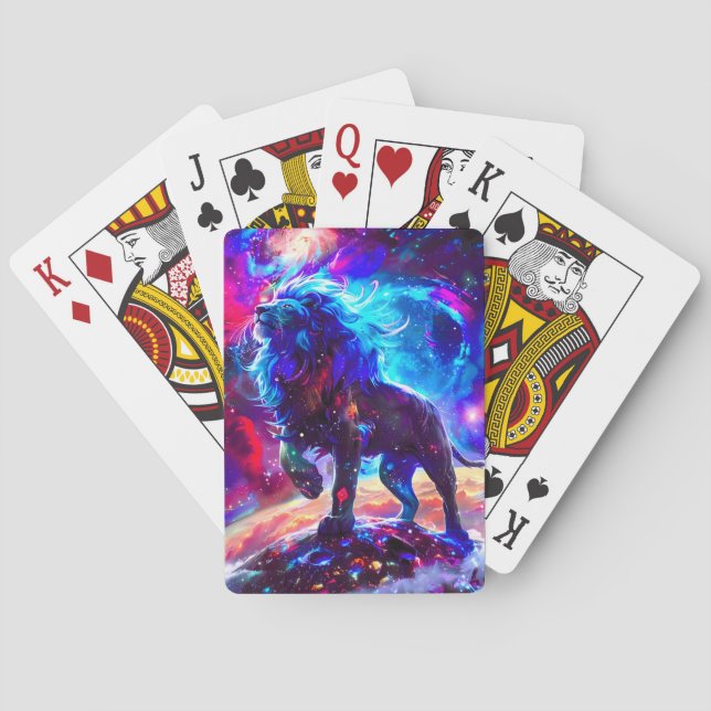 Baraja De Cartas Galaxy Lion Blue (Reverso)