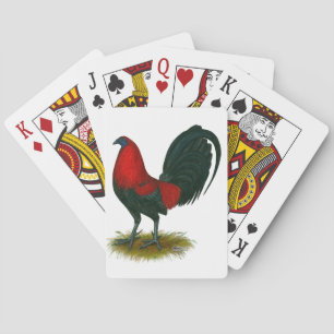 Baraja De Cartas Gallero Americano:  Pardo Rojo