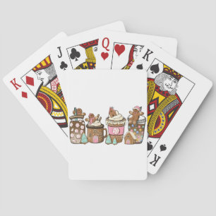 Baraja De Cartas Galleta de jengibre en chocolate caliente Amantes