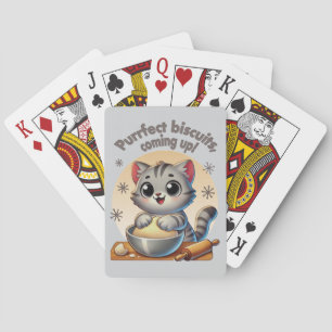 Baraja De Cartas "Galletas perfectas, en camino" Gato Amasador