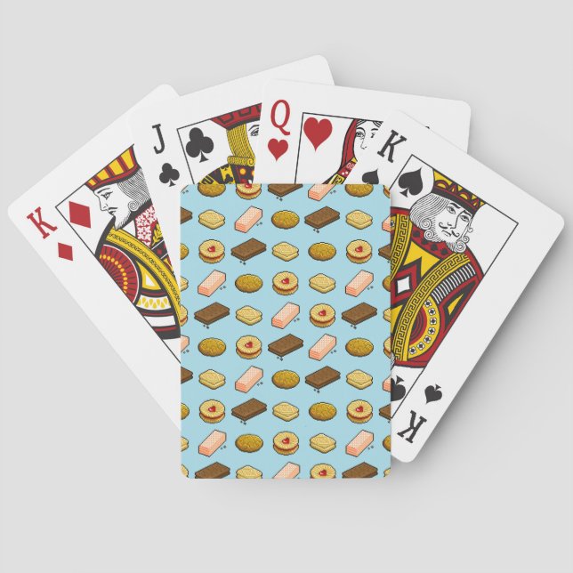 Baraja De Cartas Galletas y Bizcochos Lindos Patrón de Estilo de Ar (Reverso)