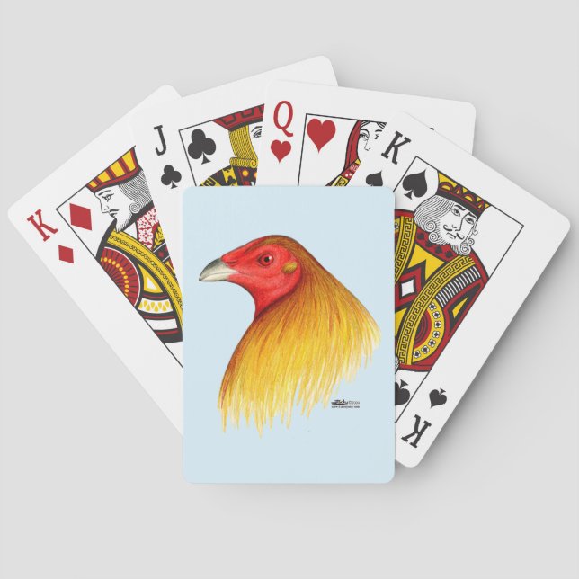 Baraja De Cartas Gallo de pelea recortado (Reverso)