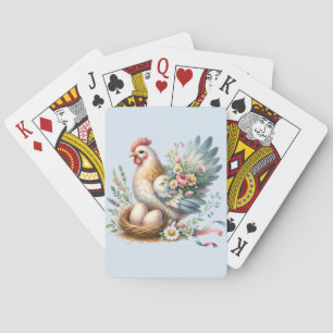Baraja De Cartas Gallo Floral con Huevos Encanto de Casa de Campo V