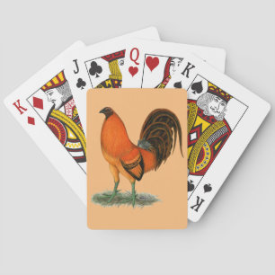Baraja De Cartas Gallo Ginger Rojo Gamecock