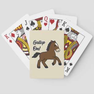 Baraja De Cartas ¡Galopa! Diseño adorable de caballo Kawaii