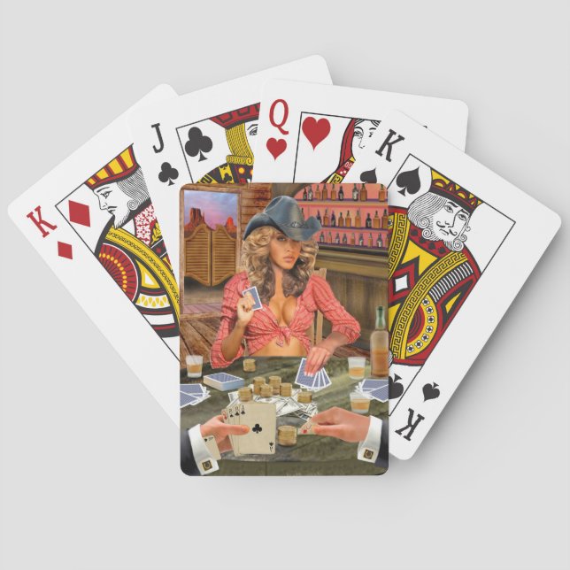 BARAJA DE CARTAS GAMBLIN' COWGIRL (Reverso)