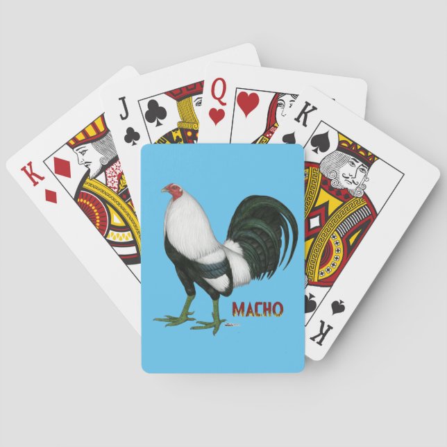 Baraja De Cartas Gamecock Macho Duckwing (Reverso)