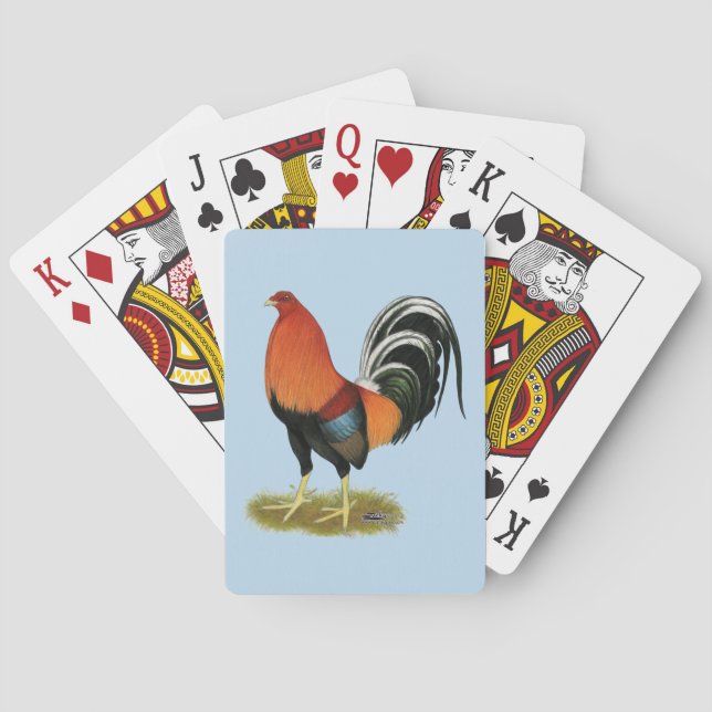 Baraja De Cartas Gamecock Wheaten Rooster (Reverso)