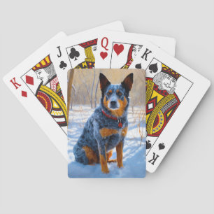 Baraja De Cartas Ganado australiano deja que nieve Navidades