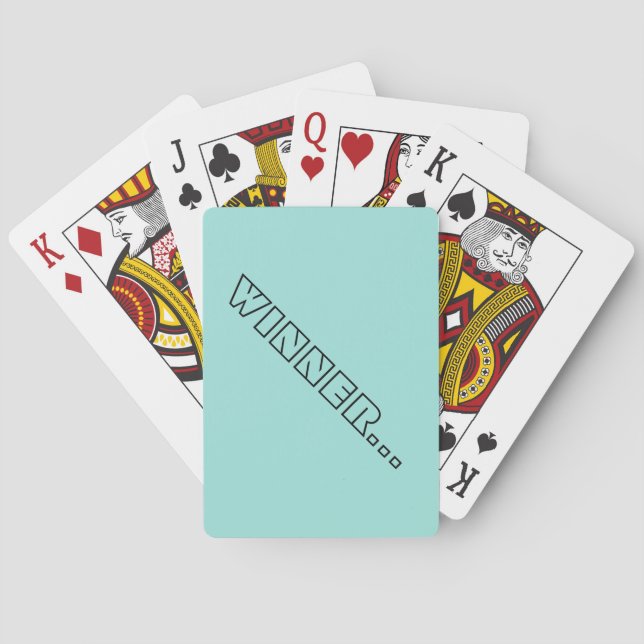 Baraja De Cartas Ganador...Cartas de juego de póquer (Reverso)