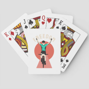Baraja De Cartas Ganador Motociclista Estilo Retro Libertad