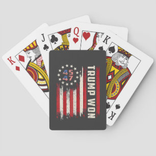 Baraja De Cartas Ganamos INAUGURACIÓN DE TRUMP Bandera Americana