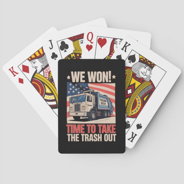 Baraja De Cartas Ganamos Tiempo Para Sacar La Basura A Trump 47 (Reverso)