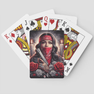 Baraja De Cartas Gangster Chica Hip Hop arte chicano gráfico