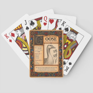 Baraja De Cartas Ganso, Arte de Bestiario Medieval