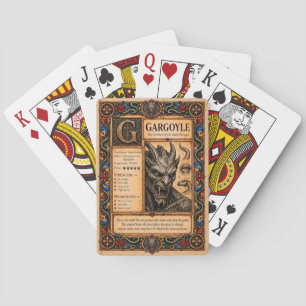 Baraja De Cartas Gárgola, Arte de Bestiario Medieval