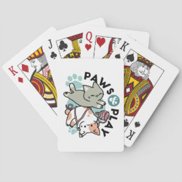 Baraja De Cartas Garras y Juego – Ilustración de Gato Adorable