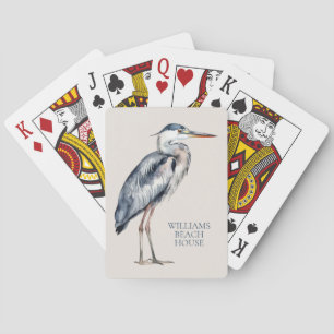 Baraja De Cartas Garza Azul Costera Personalizada