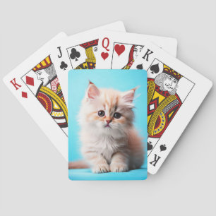 Baraja De Cartas Gatito Blanco Adorable Potrait-54971