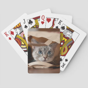 Baraja De Cartas Gatito en la bolsa de la compra