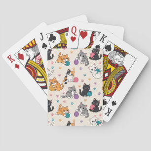 Baraja De Cartas Gatitos de dibujos animados con hilo