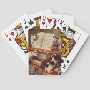 Baraja De Cartas Gatitos y piano
