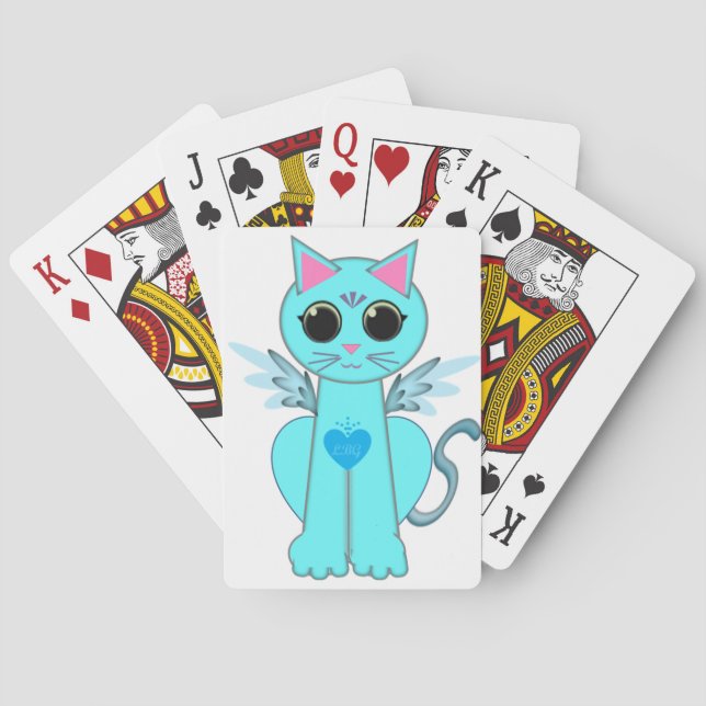 Baraja De Cartas Gato ángel (Reverso)