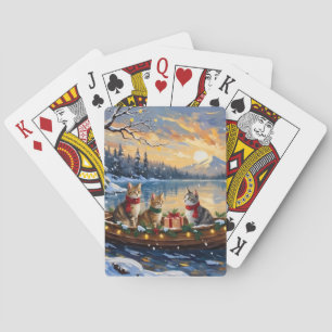 Baraja De Cartas Gato Angora Turco Navidad Barco Fiesta