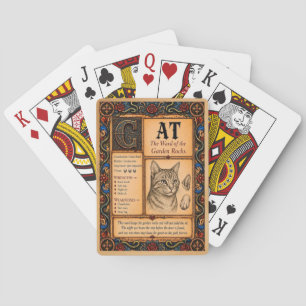 Baraja De Cartas Gato, Arte de Bestiario Medieval