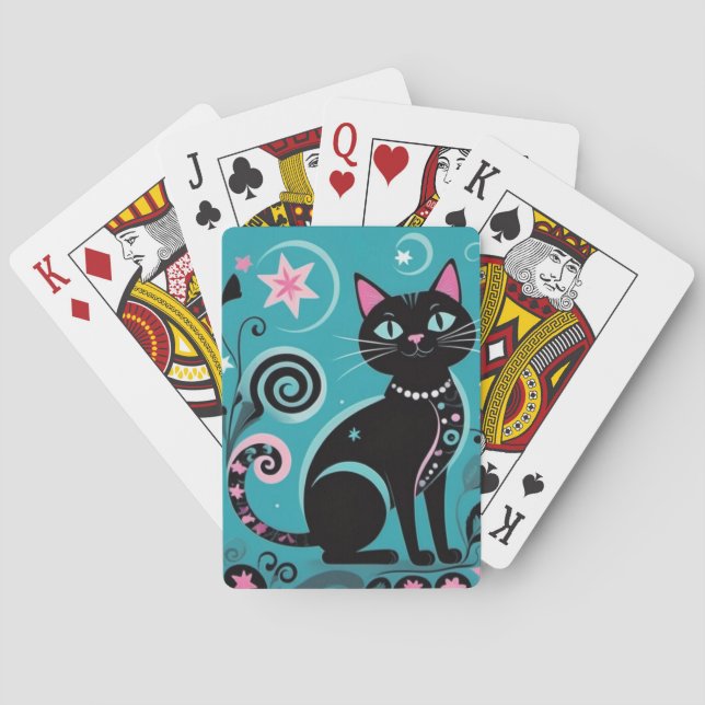 Baraja De Cartas Gato artístico (Reverso)