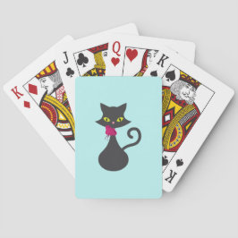 Baraja De Cartas Gato atómico moderno de mediados de siglo