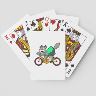 Baraja De Cartas Gato con bicicleta