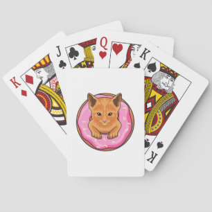 Baraja De Cartas Gato con donut