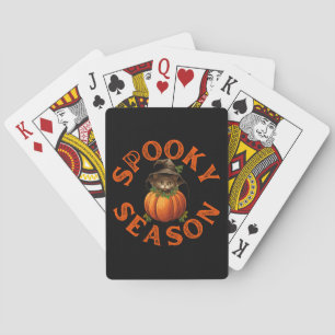 Baraja De Cartas Gato de calabaza de temporada espeluznante