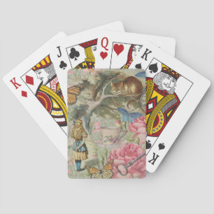Baraja De Cartas Gato de Cheshire de Alicia Jardín del Árbol de Won
