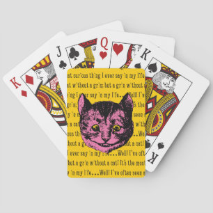 Baraja De Cartas Gato de Cheshire vintage de Alicia en el País de l